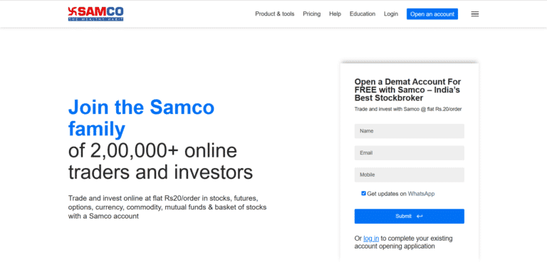 Samco -Best Indian Discount Broker