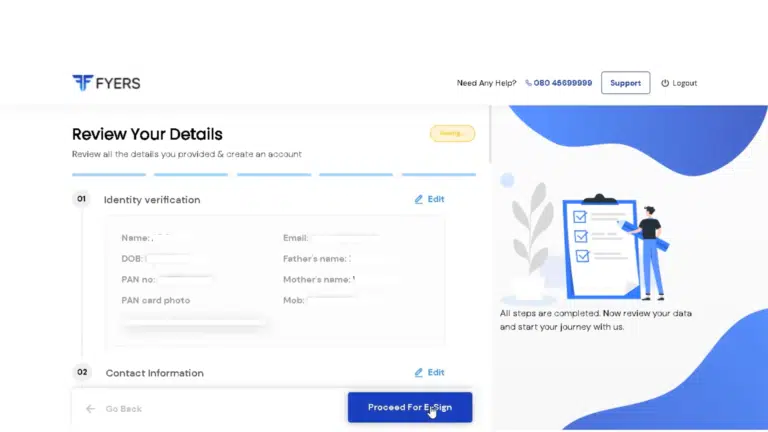Fyers Online Account Opening Step 14